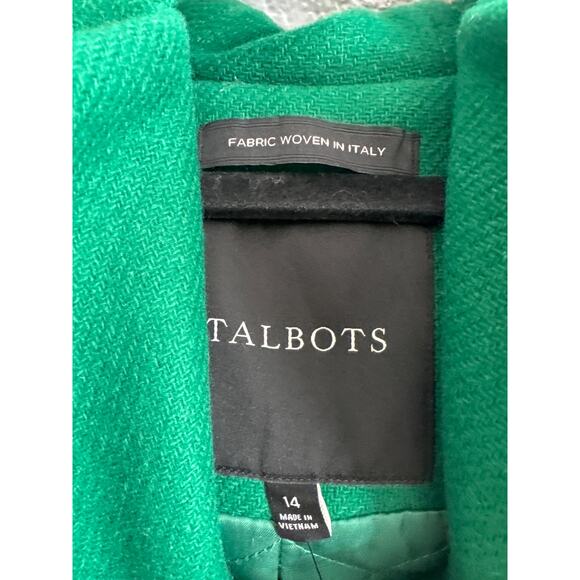 Talbot's Faux-Fur Trim Wool Jacket in Kerry Green size 14 SEE DESCRIPTION - Picture 4 of 4